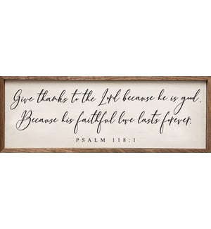 Give Thanks To The Lord Psalm 118 1 White
